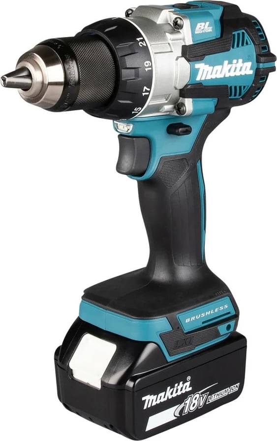 Vidë elektrike Makita DDF489RTJ, 18V, brushless, Li-Ion, kaltër/zezë