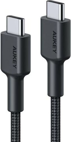 Kabllo USB-C në USB-C AUKEY CB-CD45, 0.9m, 60W, E zezë