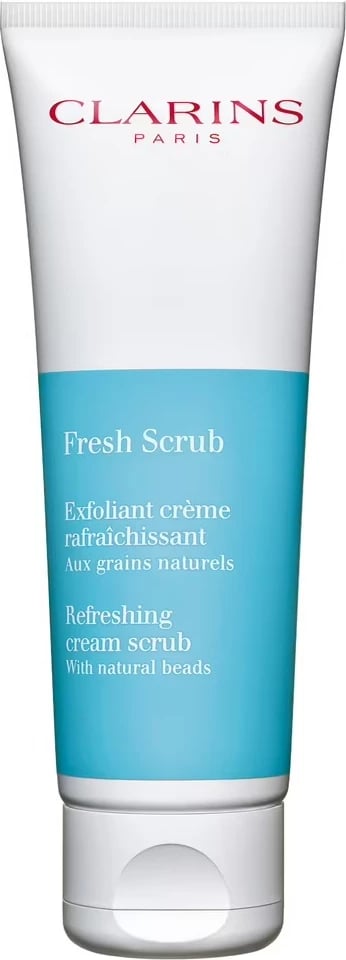 Krem peeling për fytyrë Clarins Fresh Scrub Refreshing Cream Peeling për femra, 50ml