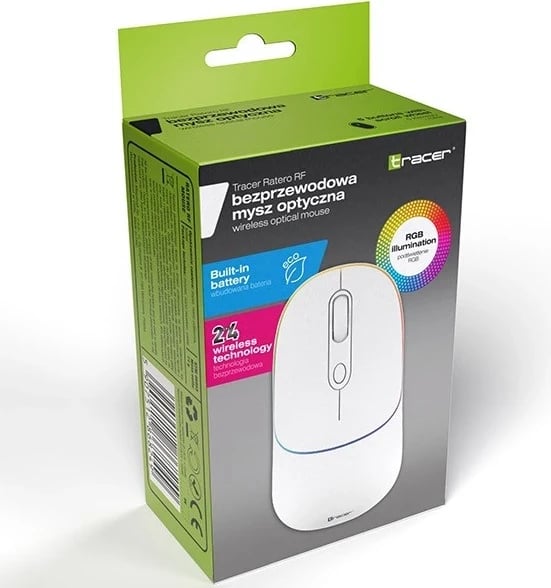 Maus wireless Tracer Ratero RF, 2,4Ghz, i bardhë  