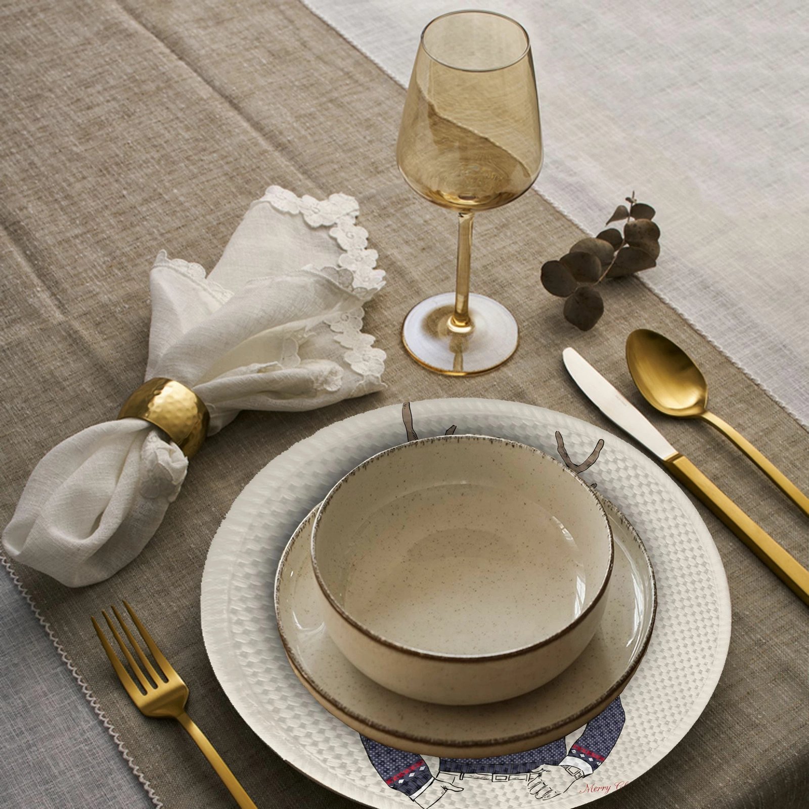 Set nënshtrues tavoline Hermia Concept, shumëngjyrësh, 2801Supla, 4 copë