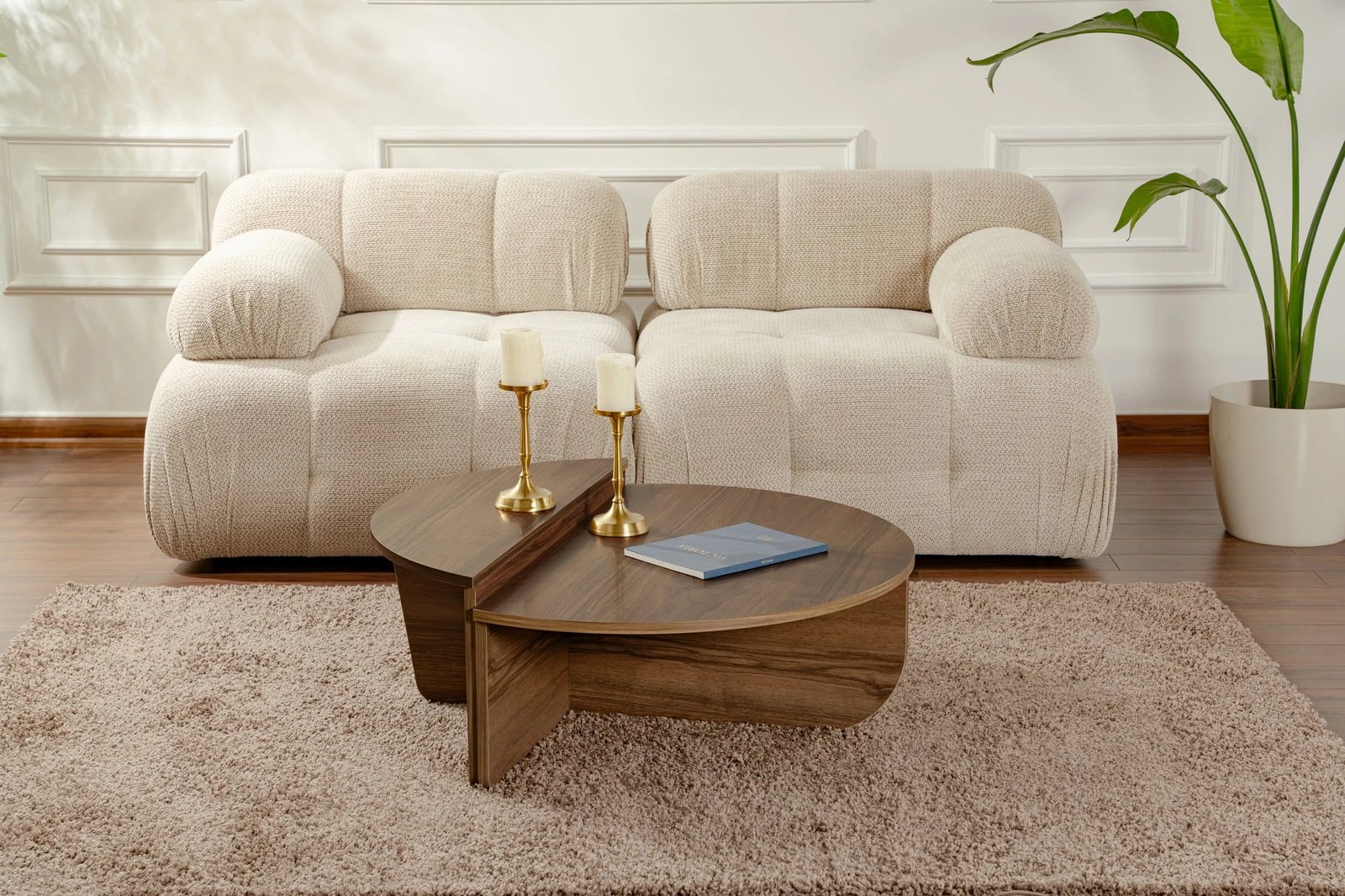 Set tavolinash kafeje Nordure, Orion, ngjyrë arre