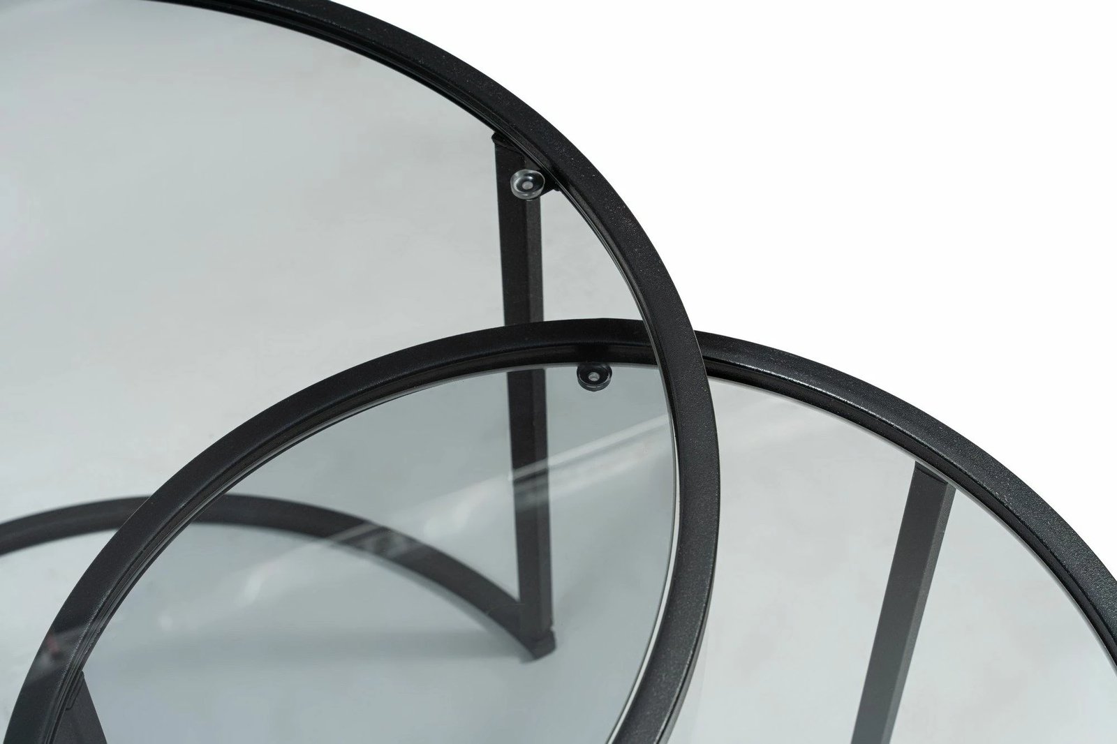 Tavolinë kafeje Hanah Home Tokyo 60, e zezë, fume (set prej dy pjesësh)