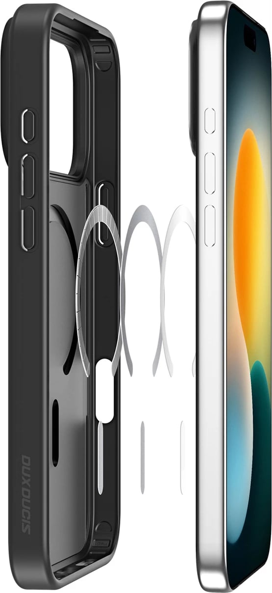 Mbështjellës Dux Ducis Yind për iPhone 17 Pro, MagSafe, i zi