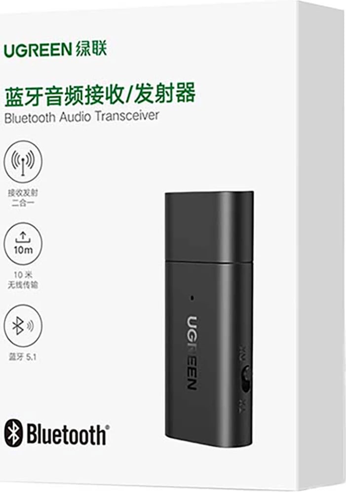 Adapter Bluetooth Ugreen CM523, 3.5mm mini jack, USB-A, i zi