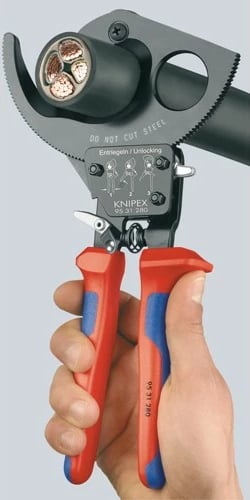 Darë prerëse anësore Knipex 95 31 280, 280mm, çelik, dore plastike, kuqe/blu