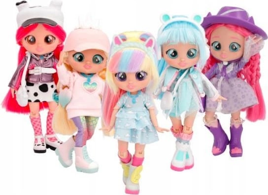 Kukull Cry Babies BFF Stella me 9 aksesorë surprizë, për vajza, 15cm, Rozë