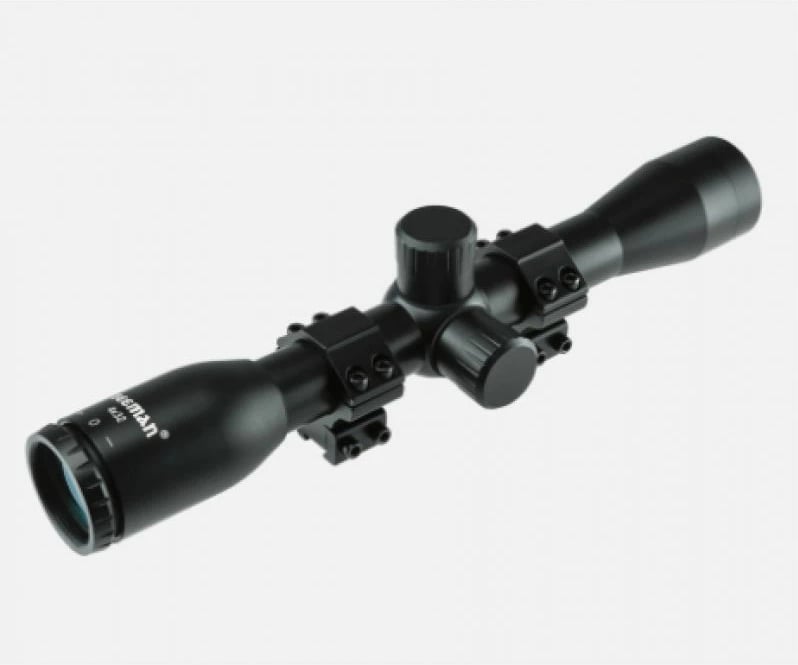 Teleskop për pushkë Beeman 4x32 me montim, i zi