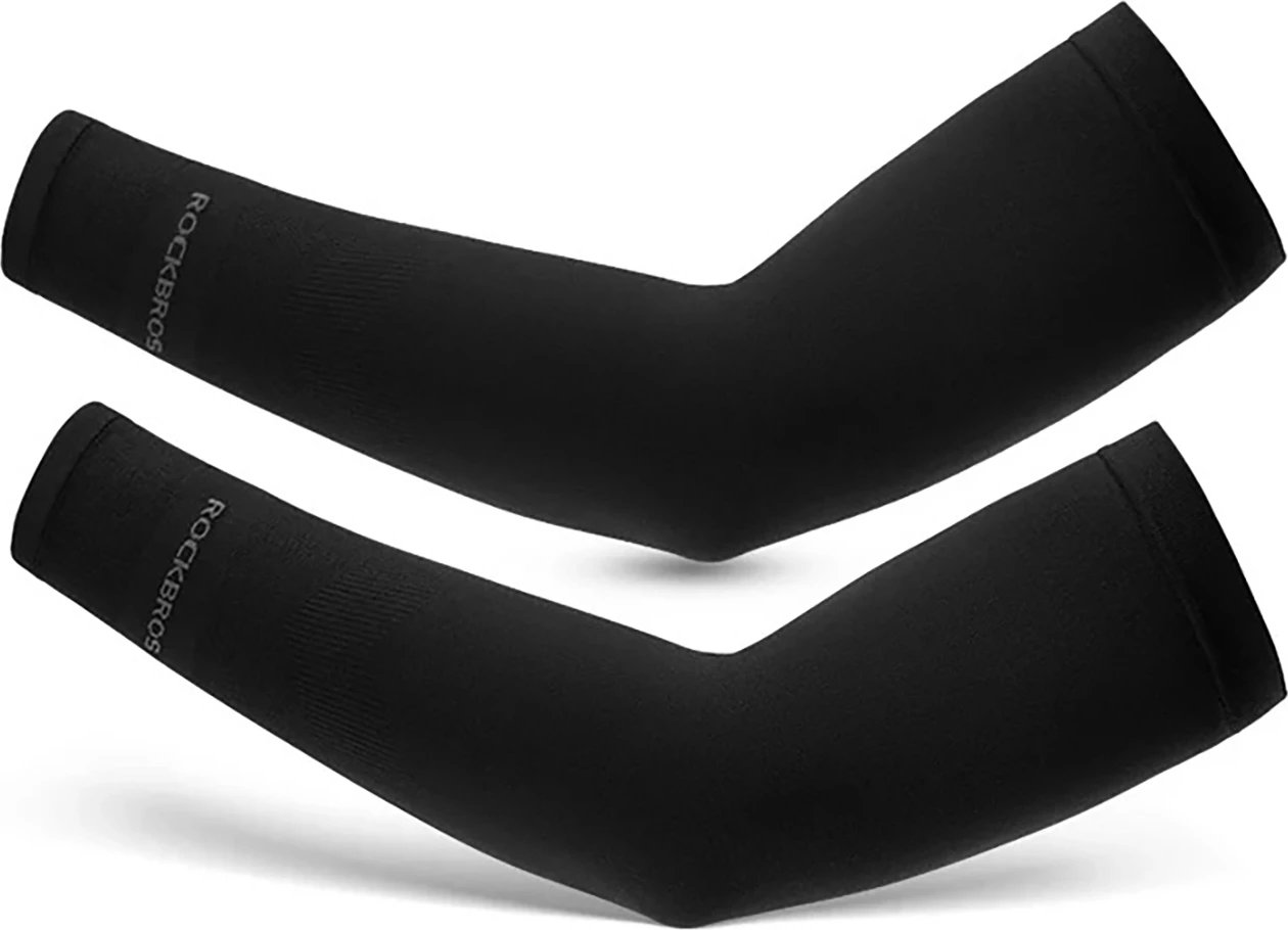 Mëngë sportive Rockbros XT9002BK për çiklizëm, set 2 copë, e zezë