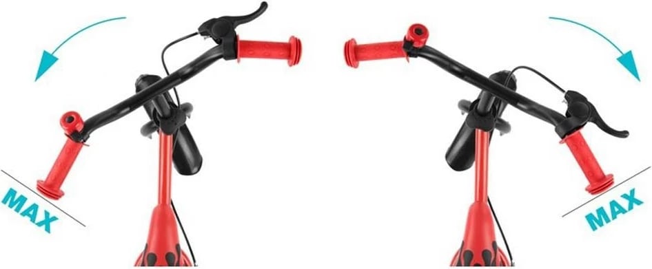 Biçikletë pa pedale për fëmijë, Milly Mally Dragon, rrota shkumë 10", me frenë, ulëse dhe timon të rregullueshëm, zile, rozë