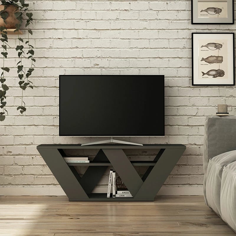 Stendë TV Pipralla ngjyrë antracit 110x30x40cm