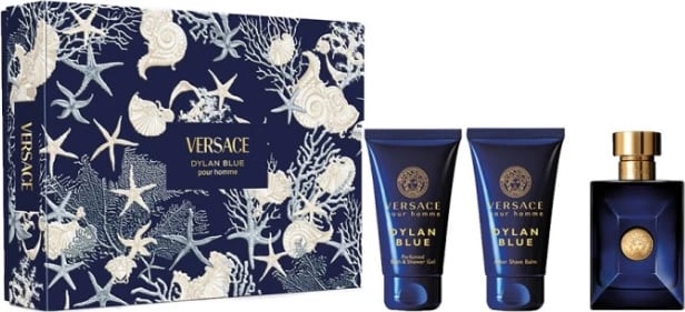 Set Eau de Toilette për meshkuj Versace Pour Homme Dylan Blue, 50ml + 50ml + 50ml