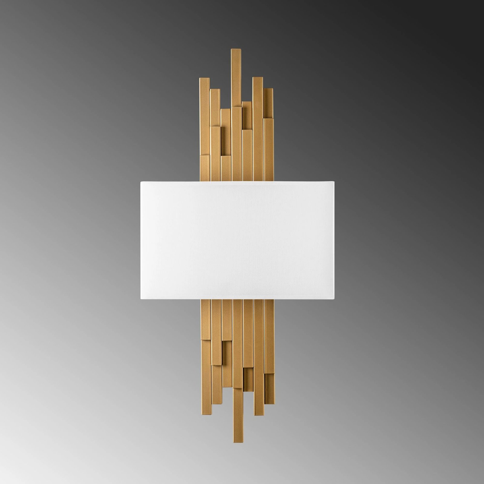 Llambë muri Opviq, Axıs - 15111, metal dhe tekstil, ngjyrë ari dhe e bardhë