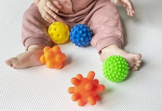 Set topa sensorik Tullo, 5 copë, ngjyra të ndryshme