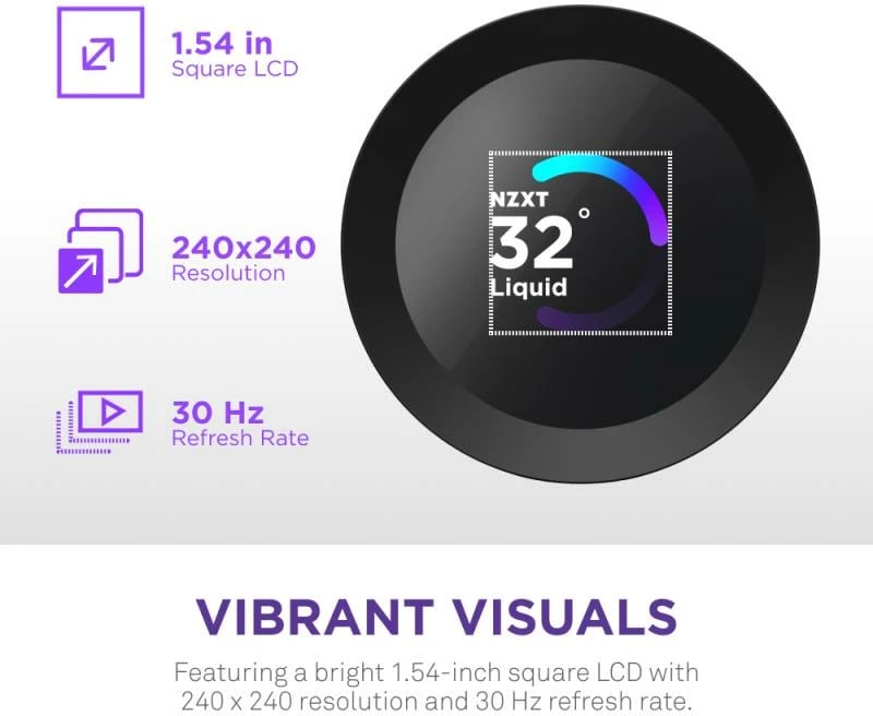 Ftohës me lëng CPU, NZXT Kraken Plus 280 RL-KN280-B2, radiator 280mm, 2x140mm 1800rpm, AMD AM4, i zi