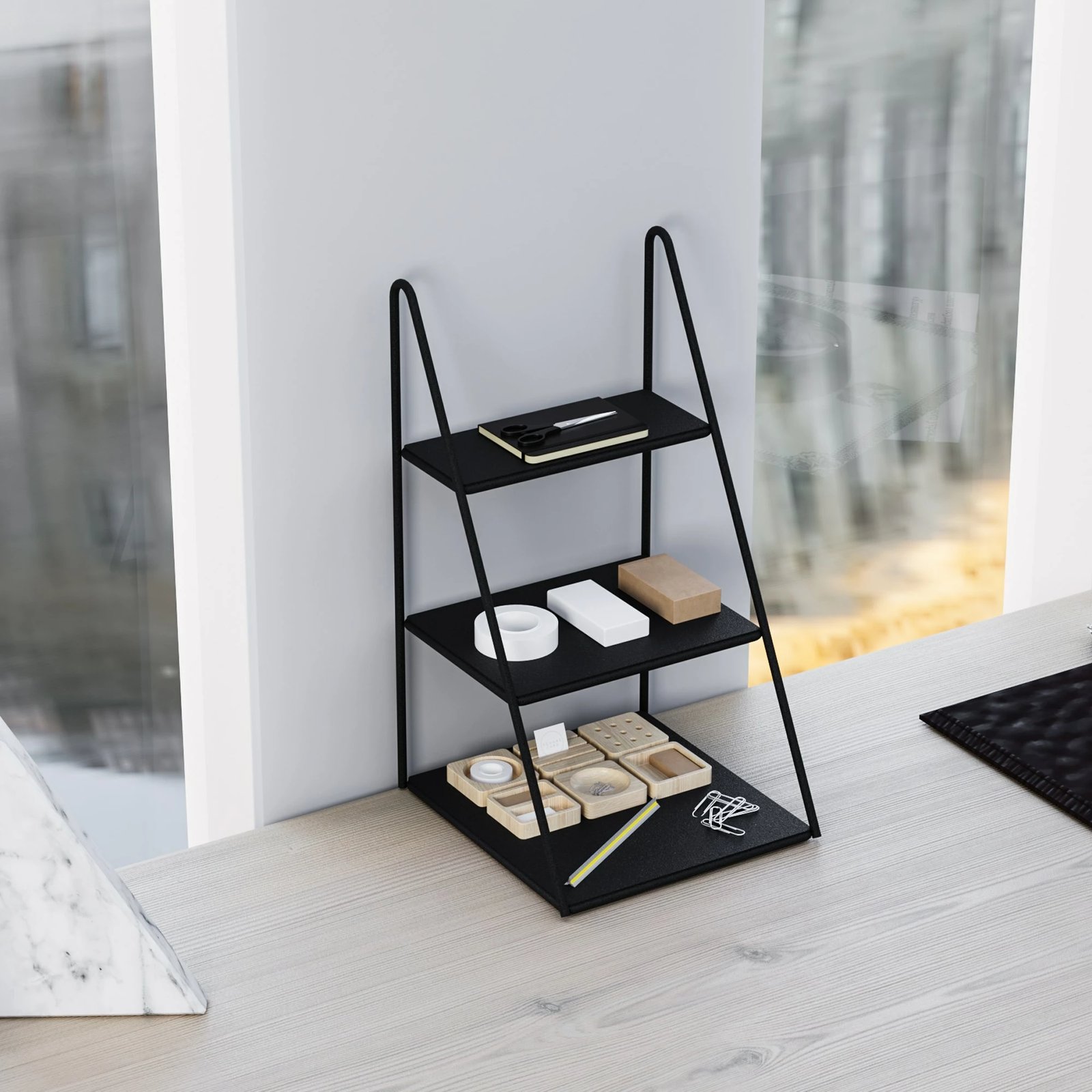 Aksesor dekorativ metalik, dizajn Aberto, Kalımnos, ngjyrë e zezë