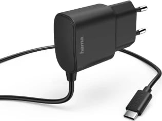 Karikues Hama, USB-C, 1m, i zi, 201618