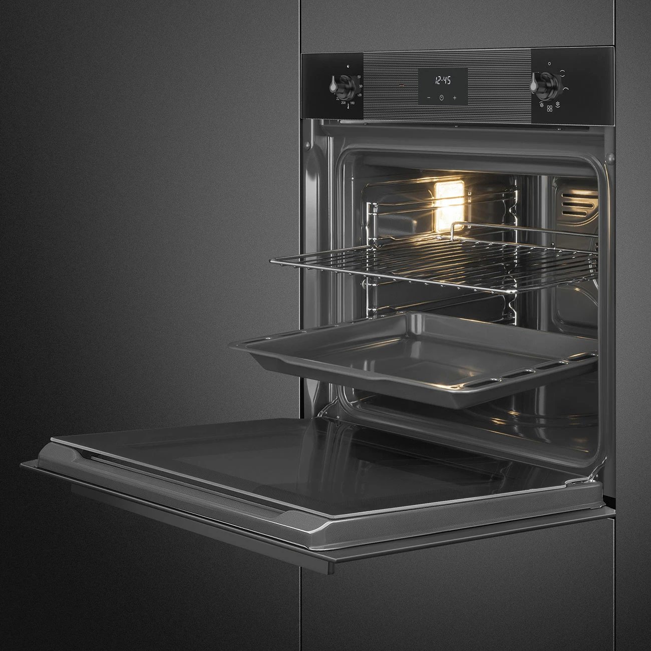Furrë Linea SMEG SF6100VB3, 70 L, e zezë