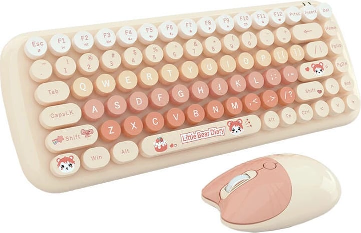 Set tastierë dhe maus wireless MOFII Candy New SMK632M3AO, portokalli