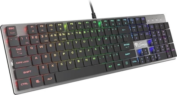 Tastierë Genesis Thor 420, RGB, mekanike, USB, argjendtë