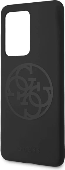 Mbështjellës Guess GUHCS69LS4GBK për Samsung Galaxy S20 Ultra, silikon, i zi