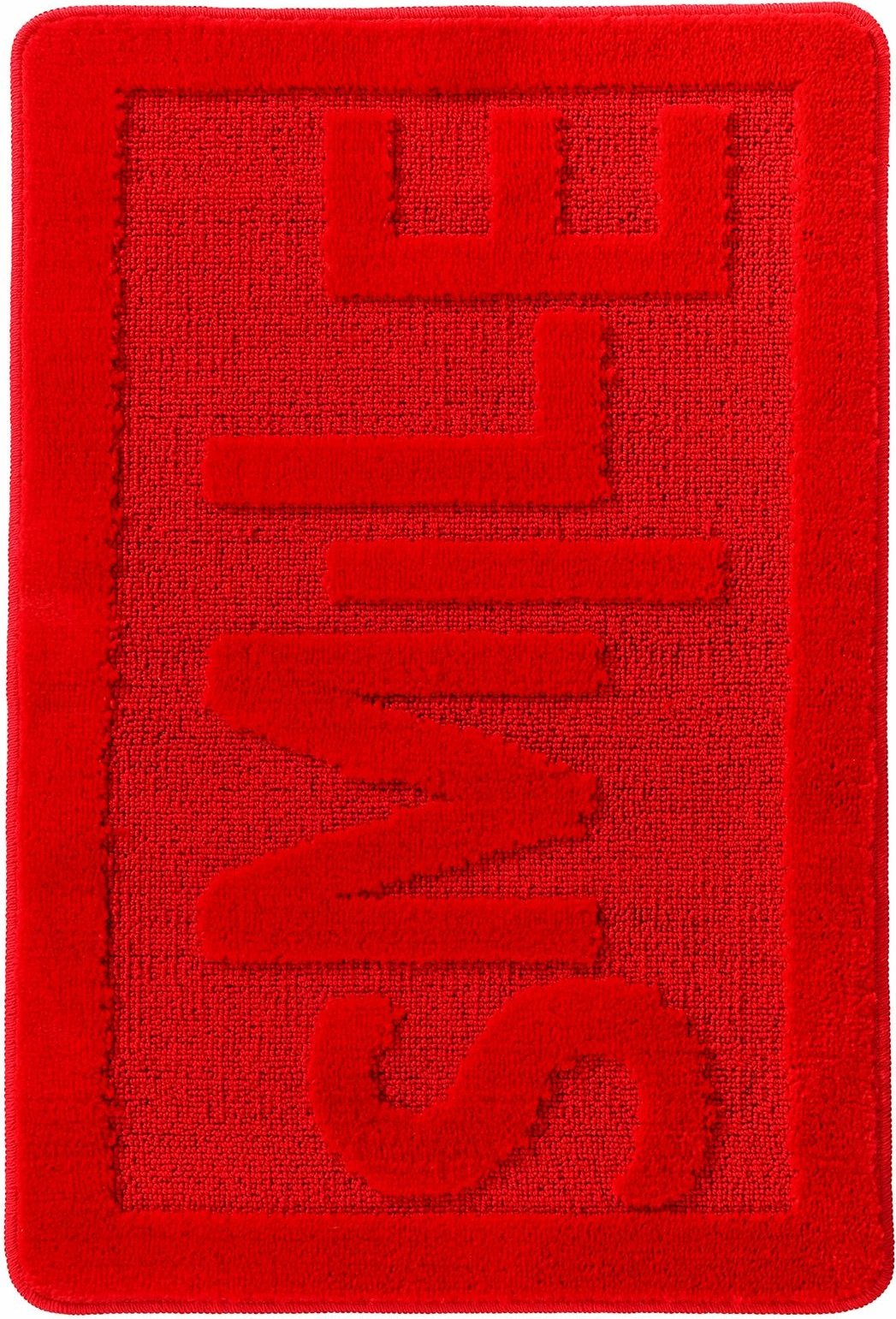 Tapet për banjo, i kuq, Mijolnir Smile, 60x100cm