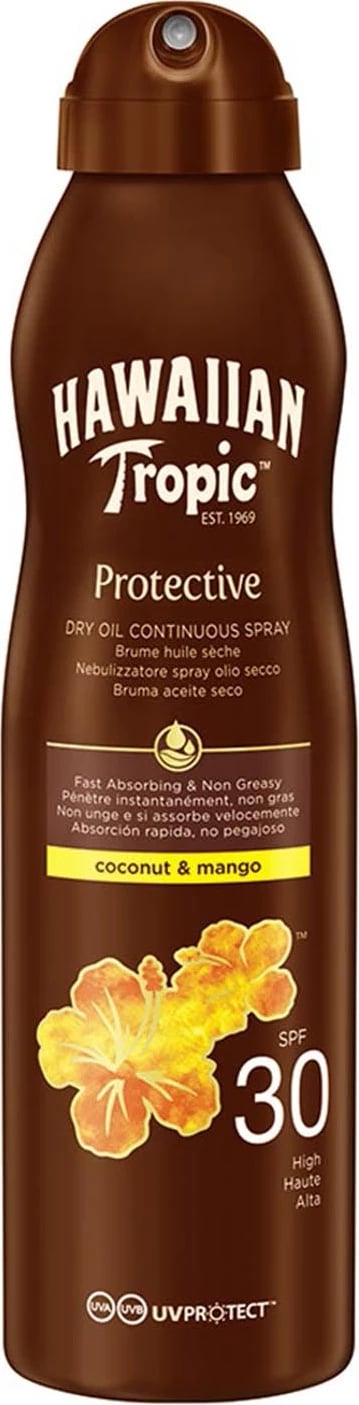 Vaj mbrojtës për diell Hawaiian Tropic Coconut & Mango SPF 30, 180ml