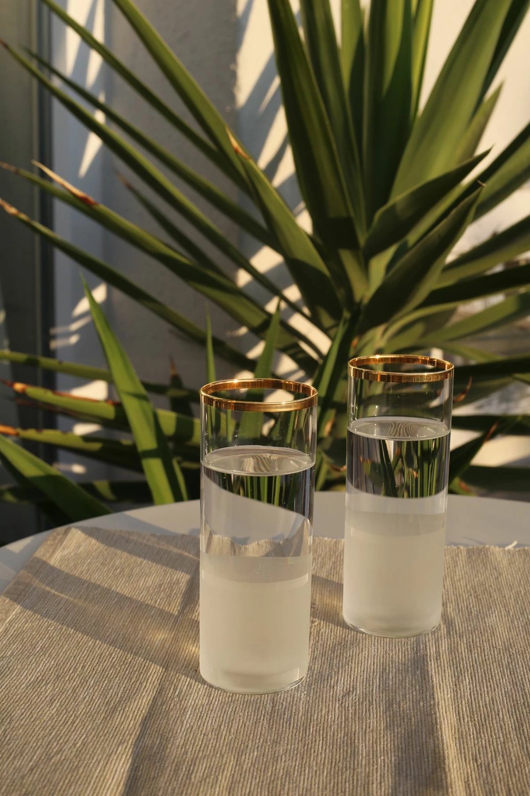 Set gotash (4 copë), Hermia Concept, Nish 195, ngjyrë ari dhe transparente