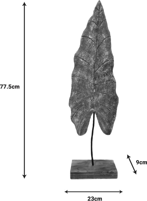 Dekorim tavoline gjethe Lopi Inart, dru mango-hekur, 23x9x77.5 cm Dekorim tavoline gjethe Lopi Inart, dru mango-hekur, 23x9x77.5 cm