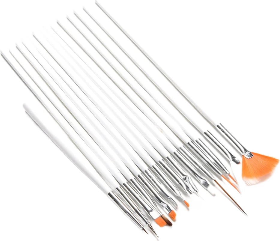 Set furçash për art të thonjve Sunone i bardhë për femra 15 copë