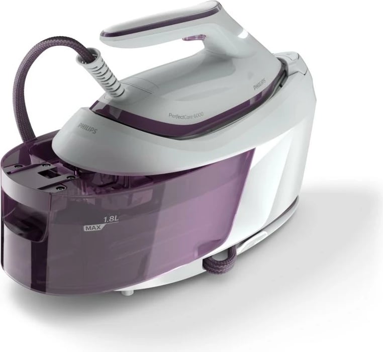 Hekur me stacion avulli, Philips PerfectCare PSG6020/30, rezervuar 1.8L, OptimalTEMP, kompakt, lila