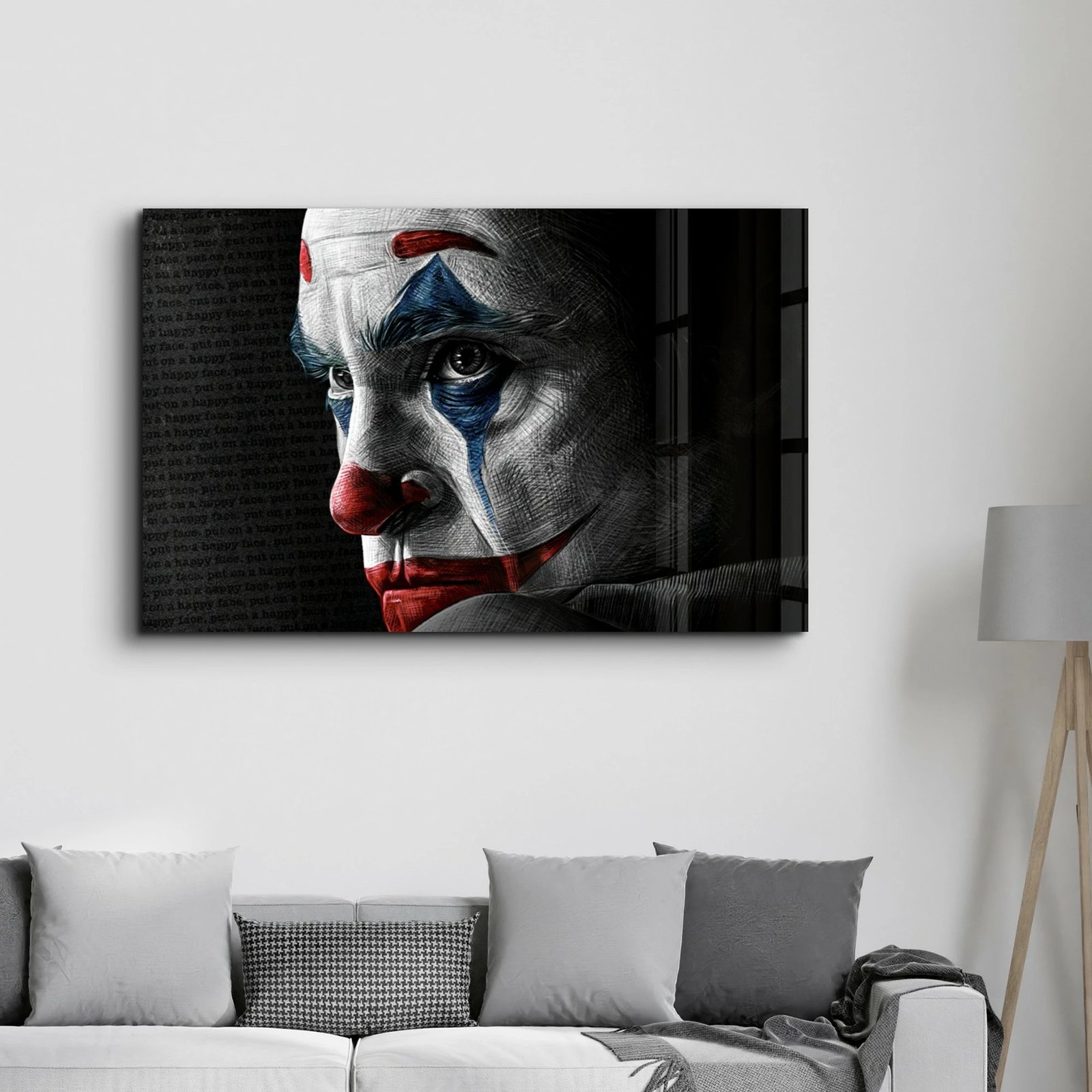 Pikturë dekorative prej xhami të temperuar, shumëngjyrëshe, CAM-1027, 46x72 cm