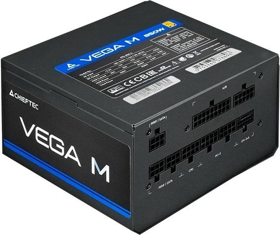 Furnizues energjie ATX, Chieftec PPG-1000-C Vega M, 1000W, 80 PLUS Gold, ATX 3.1, plotësisht modular, PCIe Gen5 16-pin