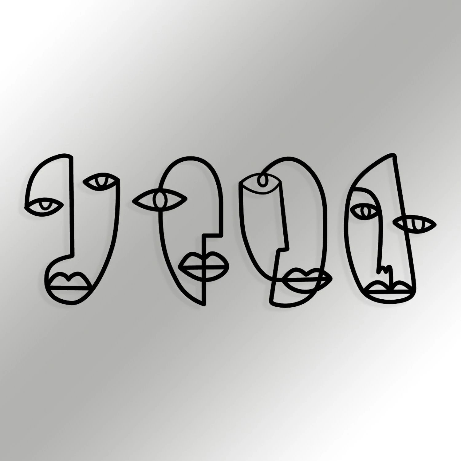 Aksesor dekorativ metalik për mur Wallity, Anacreon