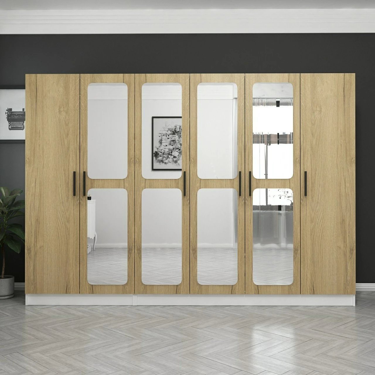 Dollap garderobe Skye Decor, ngjyrë arre, 2715