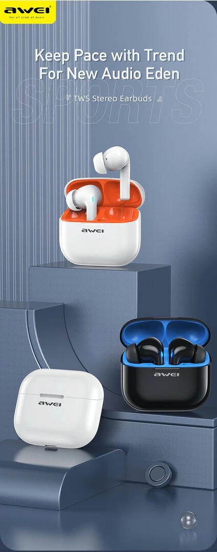 Kufje Me Bluetooth AWEI T1PRO (Bardhë)