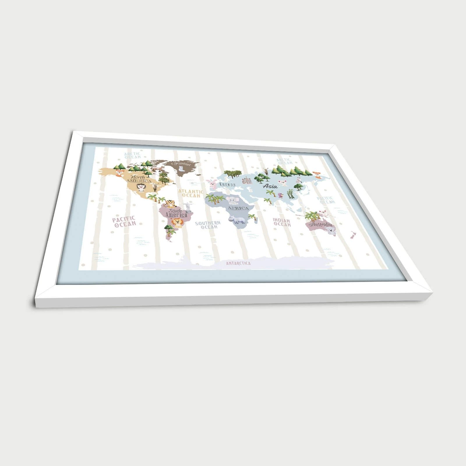 Pikturë dekorative me kornizë MDF, shumëngjyrëshe, 38x53cm, Wallity