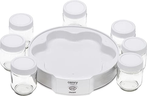 Prodhues kosi, Camry, CR 4519, 7 kavanoza x 200 ml, 20W, 42°C, bardhë/argjend