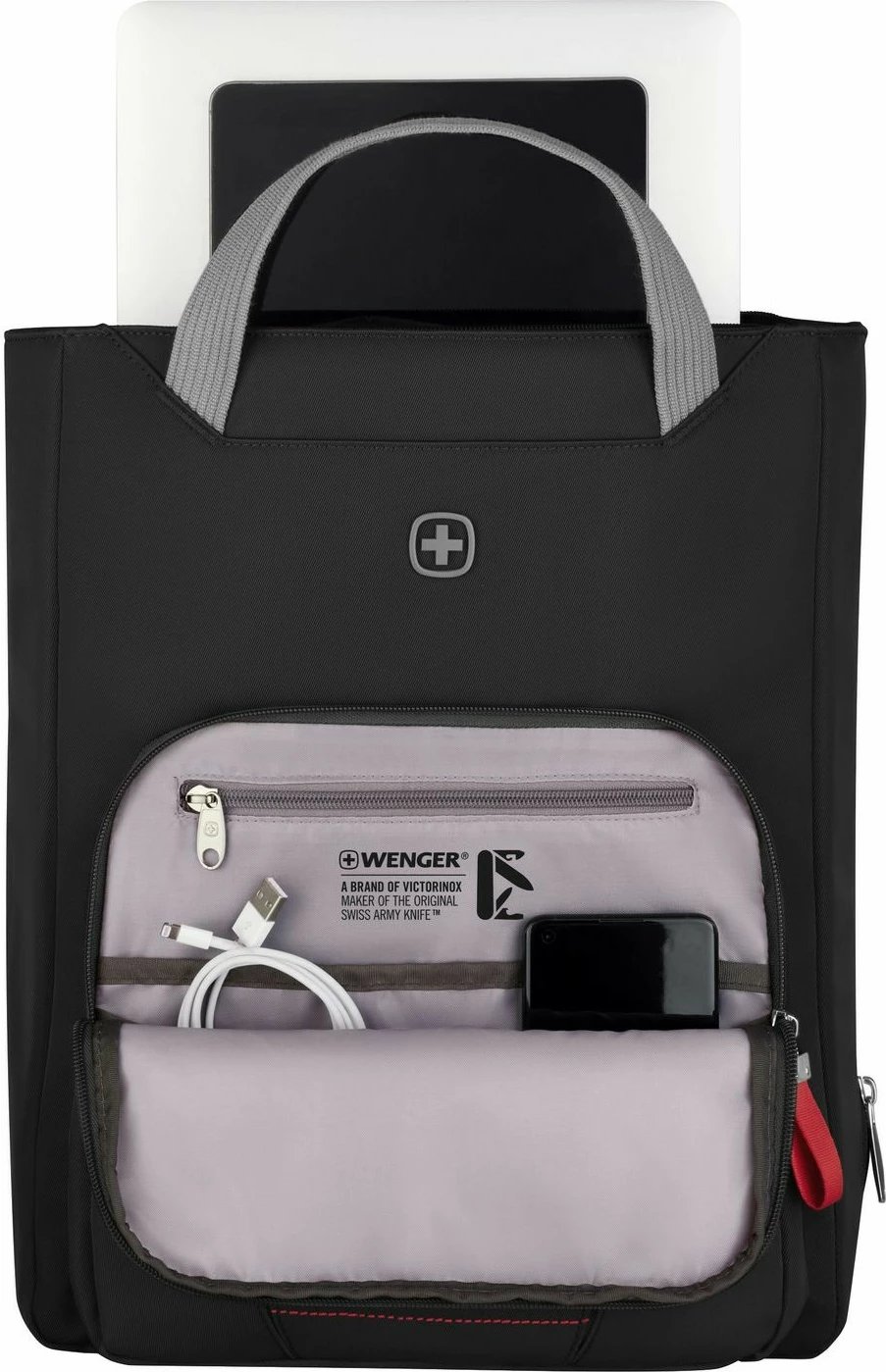 Çantë vertikale Wenger Motion Vertical Tote 16 inç, e zezë