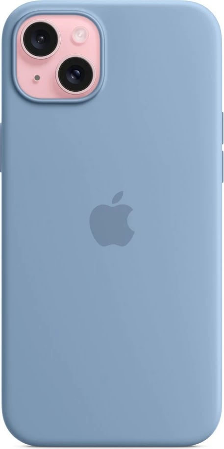 Mbështjellës Apple për iPhone 15 Plus, silikon, MagSafe, 6.7 inch, kaltër
