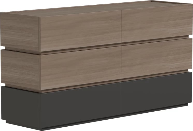 Komodë me sirtarë, ngjyrë anthracite-sonoma, 120x40x72cm