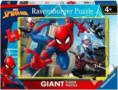 Puzzle gjigant Ravensburger Spiderman 60 pjesë, për fëmijë