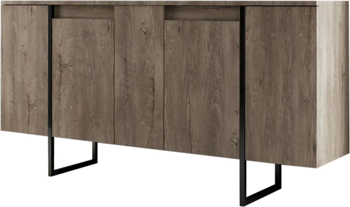 Konsolë Hanah Home Luxe, ngjyrë arre dhe e zezë