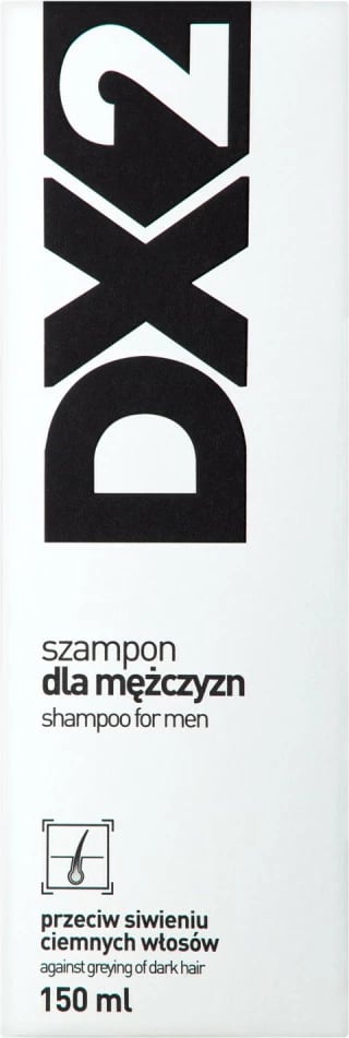 Shampon për burra DX2 Anti-Gray për flokë të errëta, 150ml