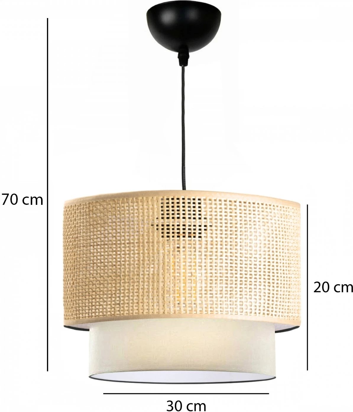 Llambë tavani Opviq, bambu ratan, AYD-3701, bezhë