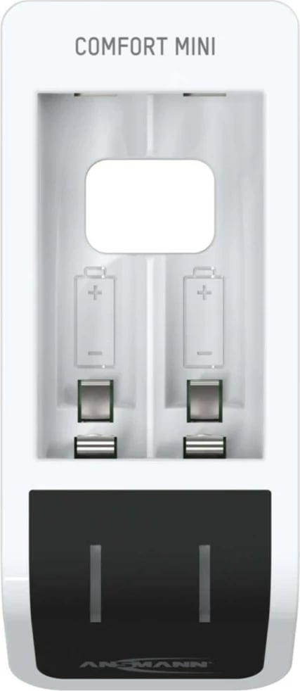 Karikues baterish ANSMANN Comfort Mini, 2x AA 2100 mAh, LED, USB, Zi