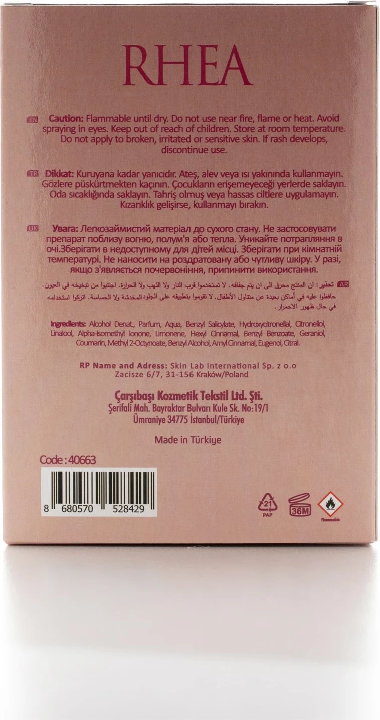 Parfum për gra Rhea, ngjyrë rozë, 50ml