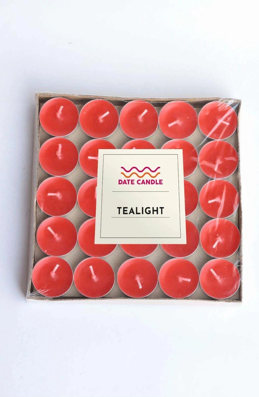 Qirinj tealight të kuq, set 50 copë, Evila Originals, 11x50