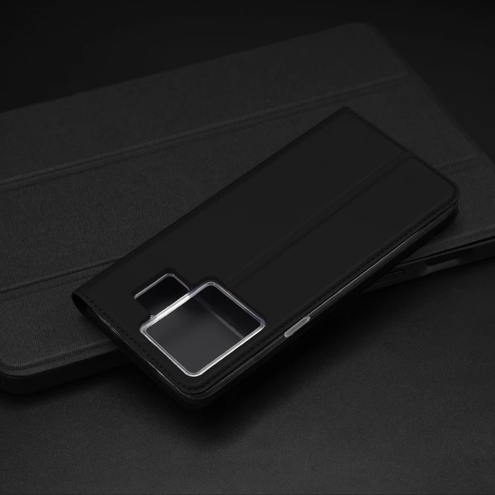Mbështjellës Dux Ducis Skin Pro për Realme GT Neo 5 / Realme GT3, me kapak, xhep kartelash, funksion standi, e zezë Mbështjellës Dux Ducis Skin Pro për Realme GT Neo 5 / Realme GT3, me kapak, xhep kartelash, funksion standi, e zezë