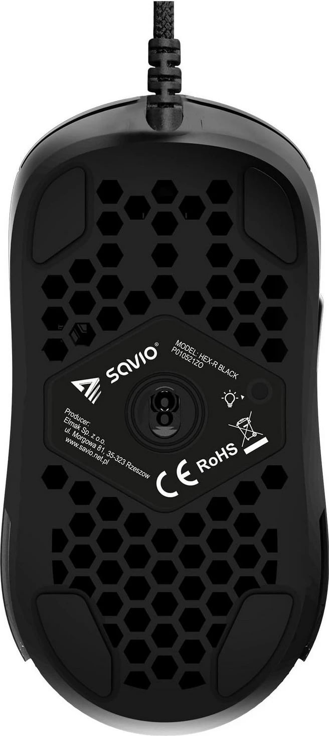Maus Savio Hex-R, RGB, 12000 DPI, i zi
